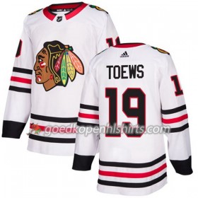 Chicago Blackhawks Jonathan Toews 19 Adidas 2017-2018 Wit Authentic Shirt - Dames